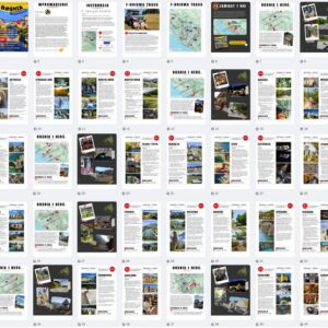 Widok środka gotowego planu wyprawy motocyklowej do Bośni i Hercegowiny z trasami GPX dla motocyklistów.