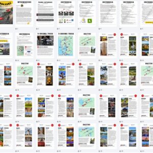 Podgląd stron e-booka: kompletny plan wyprawy motocyklowej przez kraje bałtyckie z mapami i opisami.